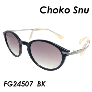 Choco Sun ちょこサン 鼻に跡のつかないレディースサングラス FG24507 col.BK 49mm オプションで度付きカラーレンズに変更可能 紫外線カット ブルーライトカット