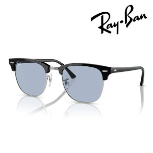 Ray-Ban ���C�o�� �T���O���X CLUBMASTER RB3016 1354/64 51mm �u���b�N/�V���o�[ �N���u�}�X�^�[ �E�H�b�V���h�����Y ���O�� UV�J�b�g �������K�i �ۏ؏��t�� WASHED LENSES