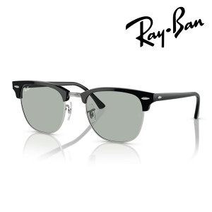 Ray-Ban ���C�o�� �T���O���X CLUBMASTER RB3016 1354/R5 51mm �u���b�N/�V���o�[ �N���u�}�X�^�[ �E�H�b�V���h�����Y ���O�� UV�J�b�g �������K�i �ۏ؏��t�� WASHED LENSES