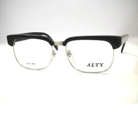 大きめサーモントフレーム　ごついブローメガネ　［日本製サンプラチナ眼鏡］　ALTY・6003
