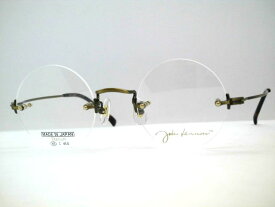 ジョンレノン丸メガネ・日本製ふちなし丸眼鏡・ツーポイント真円丸めがね・JL1109