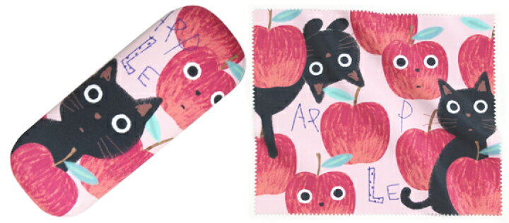 楽天市場 メガネケース クロス付き J487 Rt リンタマ 眼鏡ケース ハード めがねケース 眼鏡 入れ メガネ 猫 ねこ ネコ 動物 アニマル リンゴ 可愛い かわいい おしゃれ めがね ケース キャラクター イラスト プレゼント 女性 ギフト 贈り物 誕生日プレゼント 猫好き