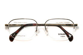 【フレーム単品メガネ】 マルマン　TITANOS(チタノス) T 1188-CGP(ゴールド)【ウエリントン系】【チタン】【メーカー3年保証付き】【日本製眼鏡】
