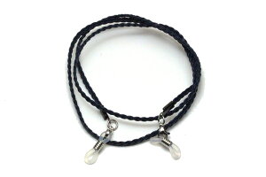 補聴器落下防止ストラップ 両耳用 三つ編 736 コン【補聴器落下防止ストラップ】【革ひも】【メール便発送可】