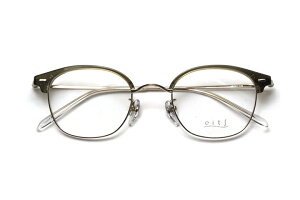 【フレーム単品メガネ】HAMAMOTO eit∫ エイチ H 1174-3 カーキ/ゴールド【ウエリントン系】【アセテート】【βチタン】【日本製眼鏡】リーディンググラス