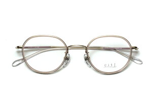 【フレーム単品メガネ】HAMAMOTO eit∫ エイチ H 1180-2 ライトピンク/ゴールド【ボストン系】【アセテート】【βチタン】【日本製眼鏡】リーディンググラス