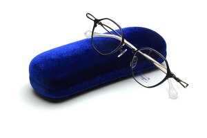 【フレーム単品メガネ】Dragee ドラジェ Tresse Hexa 01 ネイビー/ゴールド+グリーン【オクタゴン系】【チタン】【日本製眼鏡】【紺】【おしゃれフレーム】