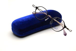 【フレーム単品メガネ】Dragee ドラジェ Tresse Hexa 02 ブラック/ゴールド+ブルー【オクタゴン系】【チタン】【日本製眼鏡】【紺】【おしゃれフレーム】