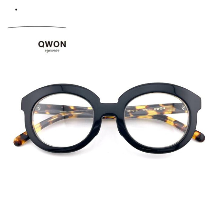 楽天市場】QWON eyewear クヲンアイウエア YPB BK-DTB レディース 眼鏡 