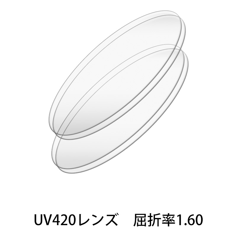 安心発送 オプションレンズ UV420カットレンズ 屈折率1.60 【63%OFF!】 非球面