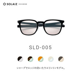 【最大2000円クーポン 】ソライズ サングラス SLD-005 シャープでエッジの効いたウエリントンモデル (SOLAIZ Daily use collection デイリー ユニセックス メンズ レディース メガネ エイジングケア 近赤外線カット)