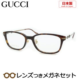 グッチメガネセット　GG1129OJ　002　ハバナ　スクエア　鼻パットつき　日本製　国内メーカー薄型レンズつき　度付き　度入り　度なし　ダテメガネ　伊達眼鏡　UVカット　フレーム　GUCCI