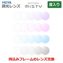 お持ちのフレームのレンズ交換も歓迎！【度つき】 サンテックミスティ　調光レンズ　太陽光で色が変わる　最大濃度抑…