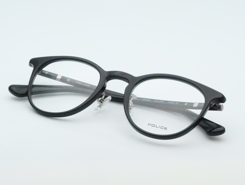 ポリスメガネセット　VPLF53J　0700　ブラック　HOYA製レンズつき　度付き　度入り　度なし　ダテメガネ　伊達眼鏡　ＵＶカット　フレーム　 POLICE | メガネプロサイトＹＯＵ