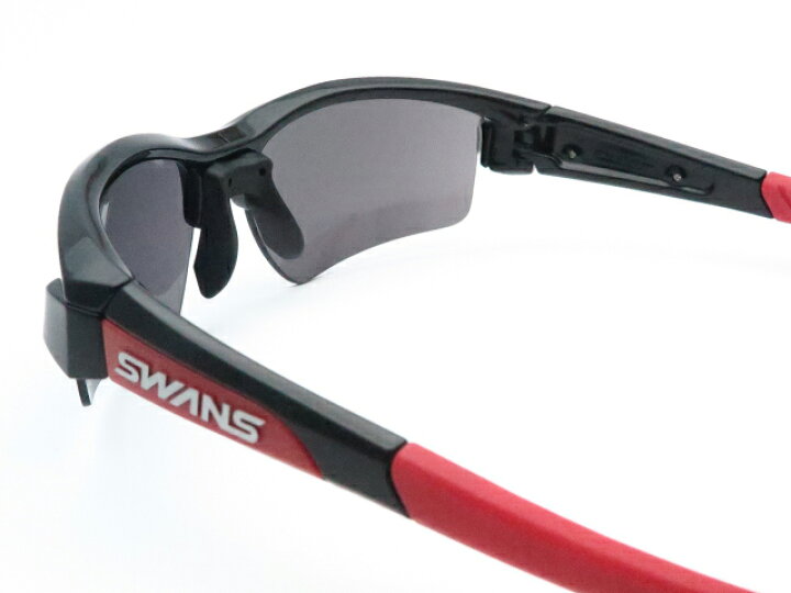 【SWANS】スワンズ度入りサングラスセット(度付きサングラス)LISIN-0701 BK/R ブラックレッド ライオンシン 度付き 度なし スポーツ系サングラス メガネプロサイトYOU SWANS LION SIN 0701 BK R