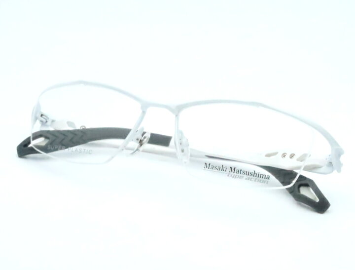 楽天市場】レンズつき マサキマツシマ メガネ MFS-134 3 ホワイト  