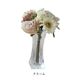 造花 フラワーアレンジメント インテリア アーティフィシャルフラワー くすみカラー アンティーク クリーム ピンク 薔薇 ローズ アレンジ ブーケ 結婚式 ウェディング ウェルカムボード おしゃれ 可愛い かわいい