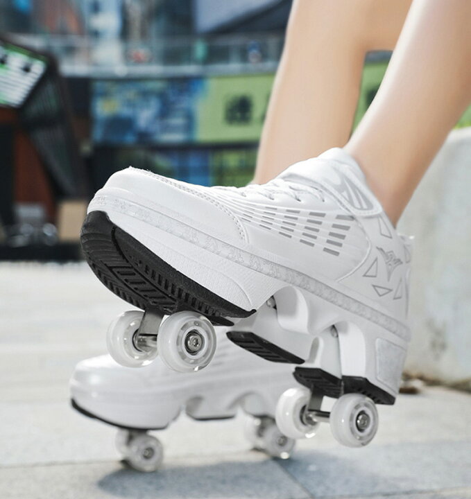 ローラーシューズ ローラースケート 2way メンズ キッズ 靴 子供 大人