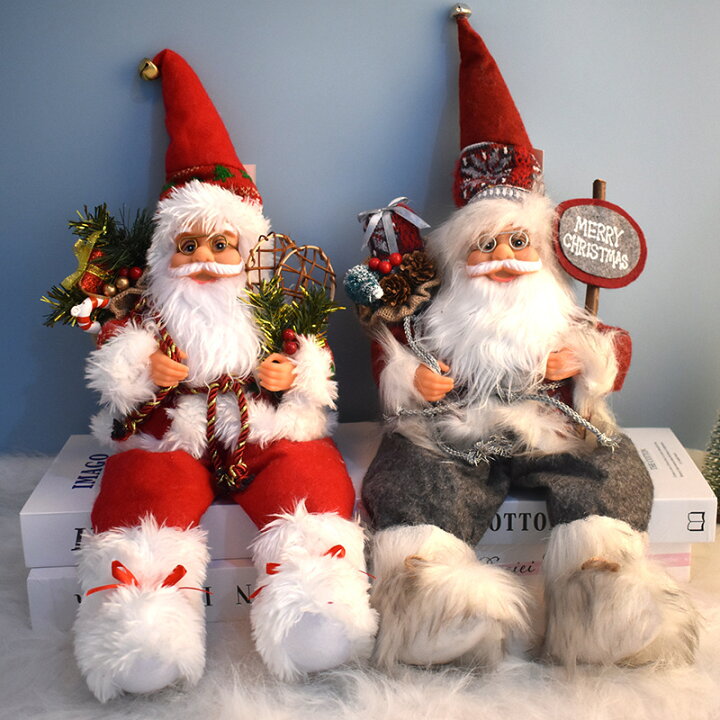 クリスマス 飾り サンタクロース サンタ 人形 ぬいぐるみ クリスマスツリー デコレーショ クリスマス 雑貨 人形 北欧 北欧インテリア  置物 クリスマスグッズ パーティー プレゼント 飾り 贈り物 おしゃれ 送料無料 Atena 
