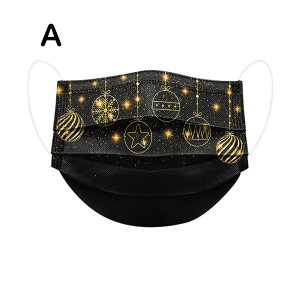 【100枚入り】不織布マスク クリスマス マスク 不織布 使い捨てマスク 3D 立体効果 マスク 大人 プレゼント ギフト マスク プリーツ マスク 大人用 マスク 黒 かわいい マスク サンタクロース