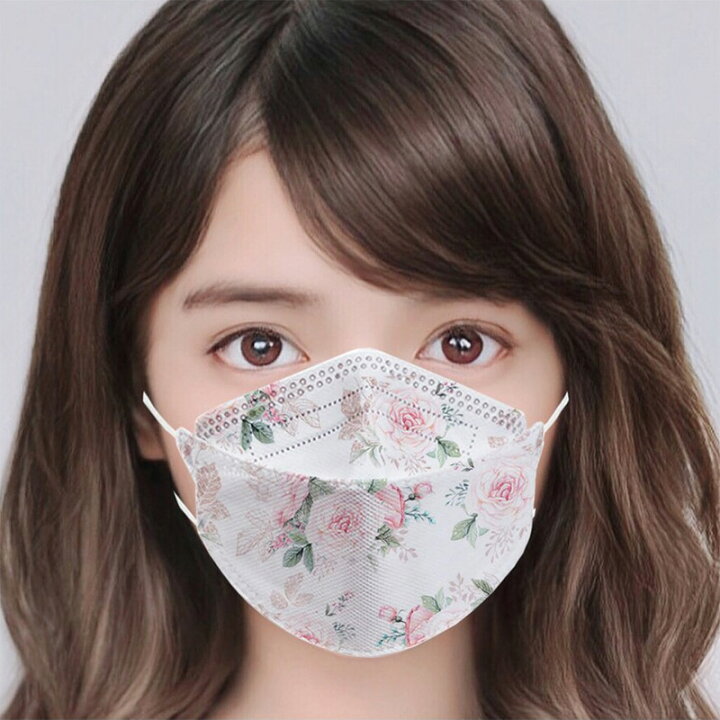 楽天市場 マスク 不織布 マスク 大きめ マスク 小さめ マスク 立体 マスク 効果 使い捨て マスク 花柄 マスク 50枚セット おしゃれ きれいめ マスク 高密度フィルター 4層立体構造 メガネが曇りにくい と同型 口紅が付きにくい 快適 ギフト Atena 楽天市場店