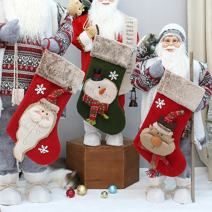 楽天市場】クリスマス 飾り 3点セット クリスマスソックス ギフト 