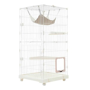 キャットケージ 2段 猫 ケージ 高さ122 ハンモック付 ドア付き キャスター付 広々 猫ゲージ 高級感 おしゃれ キャットハウス ネコ 安い 子猫 シニア猫 多段 留守番 保護 脱走防止 多頭飼い ペ