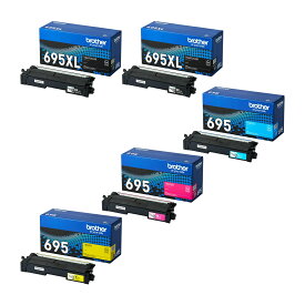 【純正品 4色5個セット】 ブラザー トナーカートリッジ TN695XL BK×2 (ブラック)×2 +TN695 C/M/Y(シアン/マゼンタ/イエロー)