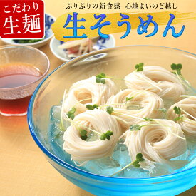 稀少 生そうめん 本格生麺 ｜ 送料無料 素麺 そうめん 生麺 生めん 福島県産ゆきちから使用 もちもち＆つるつる食感の生麺 温麺 冷麺 冷し ぷりぷり 新食感 ギフト・贈答・お中元に人気