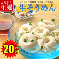 【楽天スーパーSALE 20％OFF】 稀少 生そうめん 本格生麺 ｜ 送料無料 素麺 そうめん 生麺 生めん 福島県…