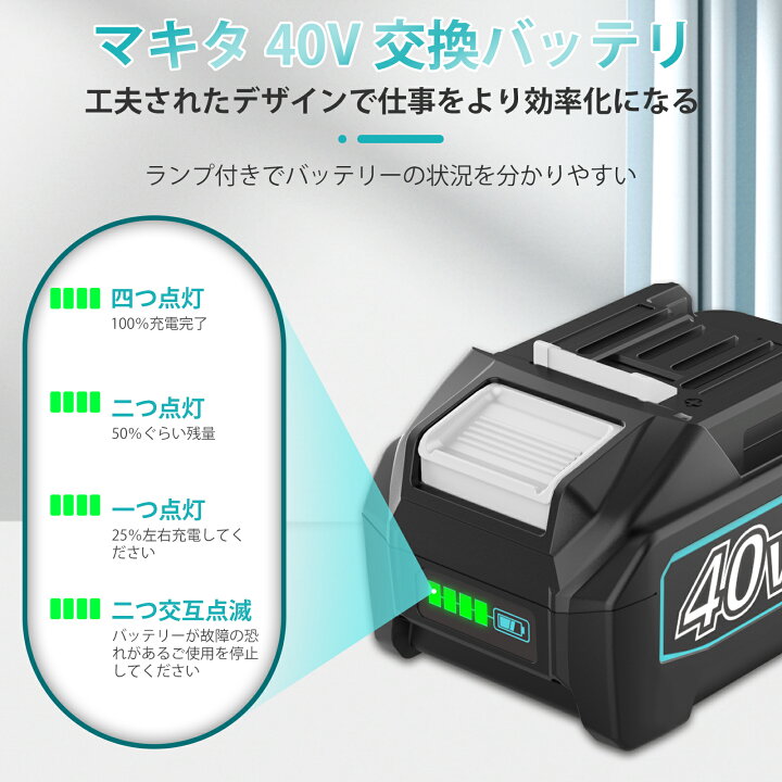 楽天市場】【型落ちセール☆最大2年保証】マキタ 互換 40v バッテリー 