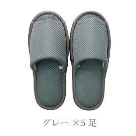 スリッパ メンズ 5足セット 送料無料 来客用 業務用 店舗 洗える メッシュ L ～27cm