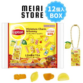 【BOX】バンダイ Lipton ミニチュアチャーム＆グミ 12個入 ( リプトン キーホルダー チャーム グミ ボックス 箱買い 箱売り まとめ買い 販売 食玩 おかし お菓子 グッズ コレクション ラインナップ 種類 一覧 ミニチュア ミニ 小さい かわいい 食品サンプル )