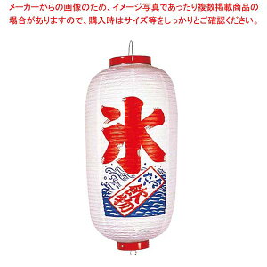 【まとめ買い10個セット品】 ビニール提灯 219 氷 9号長(白地赤文字)