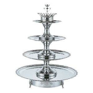 【 SW 18-8回転4段オードブルスタンド 手動式 】【 厨房器具 製菓道具 おしゃれ 飲食店 】
