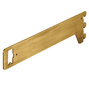 【まとめ買い10個セット品】 ミニ角バー(14×24mm角)用貫通式ブラケット アンティークゴールド D30cm 61-423-53-4 【店舗什器 パネル 壁面 店舗備品 仕切 棚】