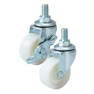 【まとめ買い10個セット品】 キャスターセット 直径4cm 単輪キャスター ナチュラル 61-100-8-4 【店舗什器 パネル 壁面 店舗備品 仕切 棚】