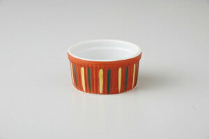 和食器 朱巻十草 3.6″スフレ 37K422-46 まごころ第37集 【卸問屋名調 おしゃれ 食器 テーブルウェア 業務用 居酒屋 レストラン 喫茶店 ホテル 家庭用】