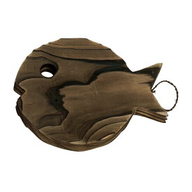 木製　鍋敷　魚 34-002