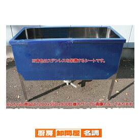 ステンレス ドッグバス 扉付き 1200×550×900 シンク深400 BG無 SUS430 【 メーカー直送/後払い決済不可 】