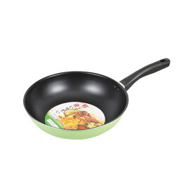 パール金属 デリシュ ふっ素加工いため鍋28cm(グリーン)【カラフル 調理器具 軽い 家庭用 人気】