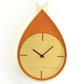時計 TEARS CLOCK W オレンジ YK06-001【壁掛け時計　インテリア　おしゃれ　かわいい　時計　リビング　子供部屋　子供】