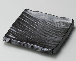 【まとめ買い10個セット品】和食器 キ190-248 黒備前荒彫角皿(小)【 しょうゆ皿 長角皿 取り皿 大皿 こども用食器 ブライダルギフト お皿セット 食器 人気ブランド おしゃれ食器 和食器 わ食器