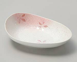 和食器 ロ032-188 ラスター花散らし変型サラダボール(ピンク)【卸問屋名調 おしゃれ 食器 テーブルウェア 業務用 居酒屋 レストラン 喫茶店 ホテル 家庭用】