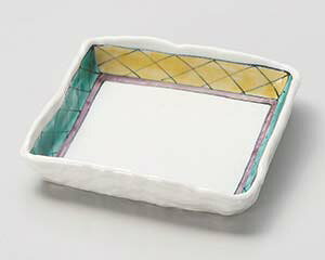 【まとめ買い10個セット品】和食器 オ031-048 九谷風正角向付【キャンセル/返品不可】