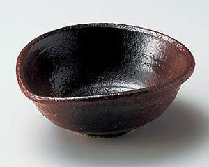 【まとめ買い10個セット品】和食器 テ046-178 赤楽黒吹柿中鉢【キャンセル/返品不可】