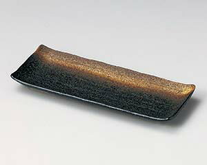 【まとめ買い10個セット品】和食器 イ140-058 黒信楽さんま皿【キャンセル/返品不可】