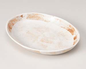 和食器  ロ197-038 志野 9寸楕円皿