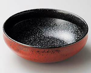 和食器 ユ268-058 赤柚子黒結晶7.5ボール【卸問屋名調 おしゃれ 食器 テーブルウェア 業務用 居酒屋 レストラン 喫茶店 ホテル 家庭用】