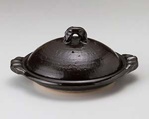 和食器 メ401-158 黒釉11.0陶板のサムネイル